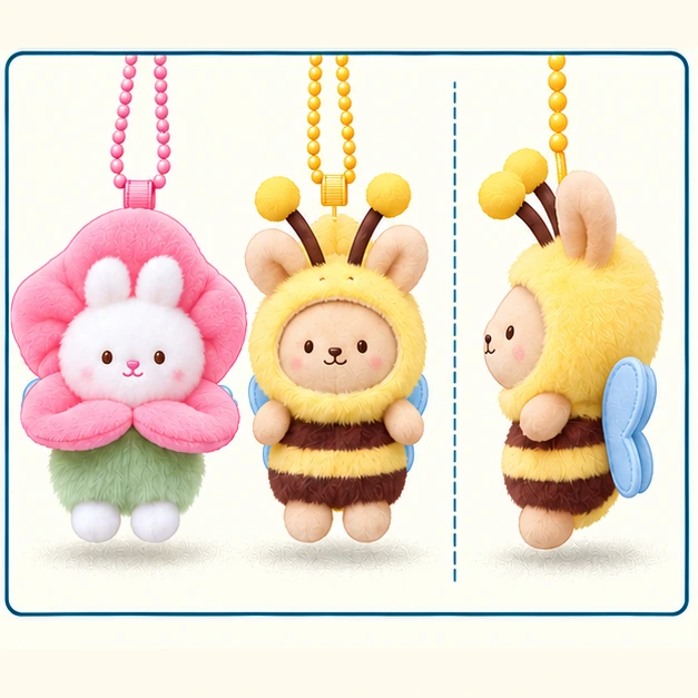 Proposed character-detail drawing: Flower & bee charms