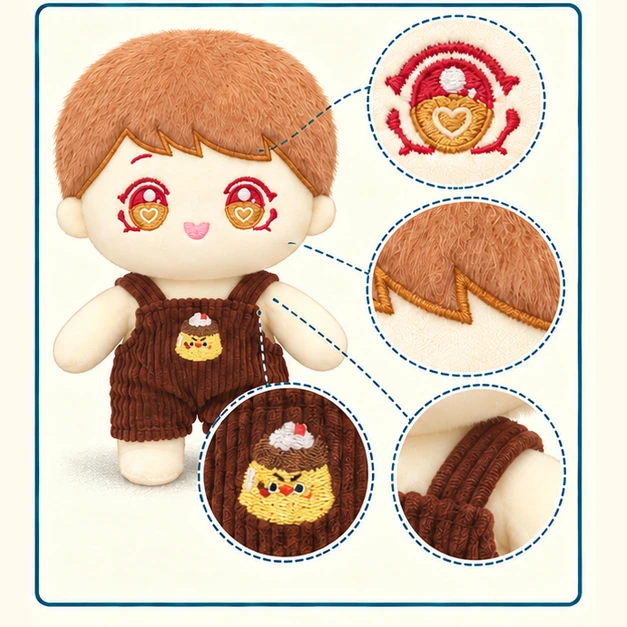 Proposed character-detail drawing: Outfit character doll